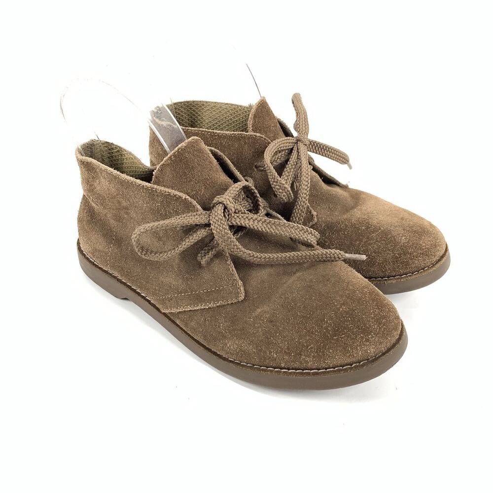 $128 J.Crew Crewcuts 1990 MacAlister Suede Leather Chukka Boots 4.5 Big Kid Tan
